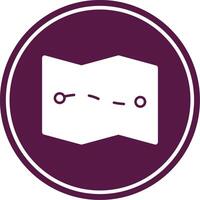 Map Glyph Circle Icon vector