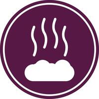 Smoke Glyph Circle Icon vector