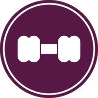 Dumbbell Glyph Circle Icon vector
