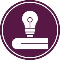 Knowledge Glyph Circle Icon vector