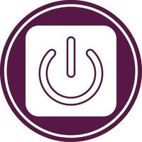 Start Button Glyph Circle Icon vector