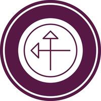 Intersect Glyph Circle Icon vector