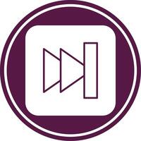 Skip Button Glyph Circle Icon vector