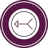 Merge Glyph Circle Icon vector