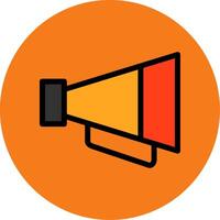 Megaphone Filled Multi Circle Icon vector