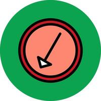 Left Down Filled Multi Circle Icon vector