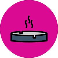 Ashtray Filled Multi Circle Icon vector