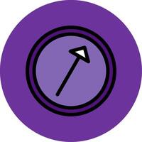Right Up Filled Multi Circle Icon vector