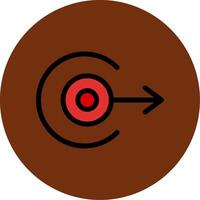 Right Arrow Filled Multi Circle Icon vector