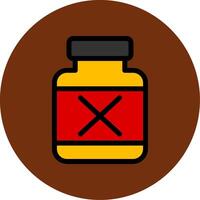 Poison Filled Multi Circle Icon vector