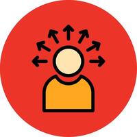 Decision Filled Multi Circle Icon vector