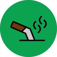 Cigarette Butt Filled Multi Circle Icon vector