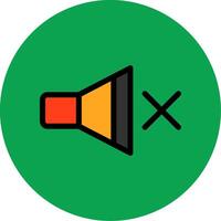 Mute Filled Multi Circle Icon vector