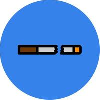 Brocken Cigarette Filled Multi Circle Icon vector