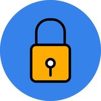 Lock Filled Multi Circle Icon vector
