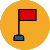Flag Filled Multi Circle Icon vector