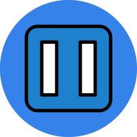 Pause Button Filled Multi Circle Icon vector