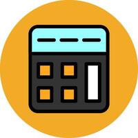 Calculator Filled Multi Circle Icon vector