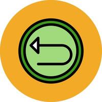 Left Arrow Filled Multi Circle Icon vector