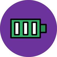 Battery Filled Multi Circle Icon vector