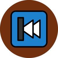 Previous Filled Multi Circle Icon vector