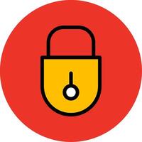 Lock Filled Multi Circle Icon vector