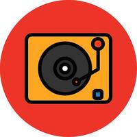 Lp Player Filled Multi Circle Icon vector
