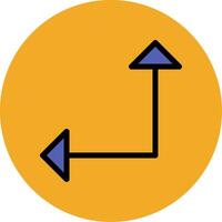 Up Chevron Filled Multi Circle Icon vector