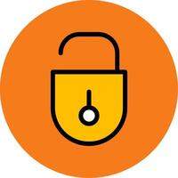 Unlock Filled Multi Circle Icon vector