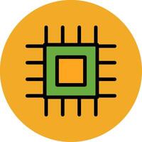 Cpu Filled Multi Circle Icon vector