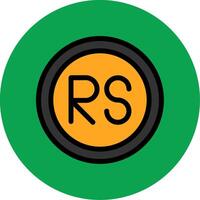 Rupee Filled Multi Circle Icon vector