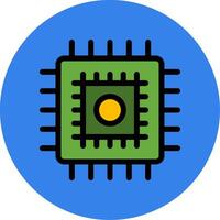 Cpu Filled Multi Circle Icon vector
