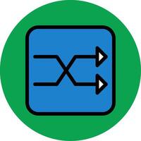 Shuffle Filled Multi Circle Icon vector