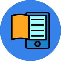 Electronic Book Filled Multi Circle Icon vector