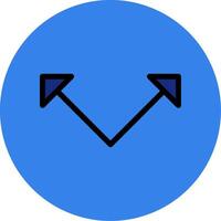 Left Chevron Filled Multi Circle Icon vector