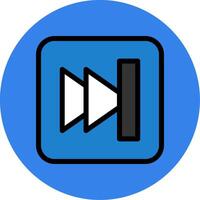 Skip Button Filled Multi Circle Icon vector