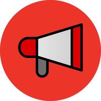 Megaphone Filled Multi Circle Icon vector