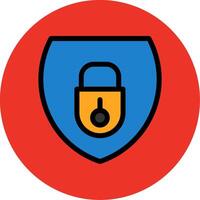 Security Filled Multi Circle Icon vector