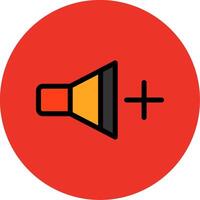 Volume Up Filled Multi Circle Icon vector