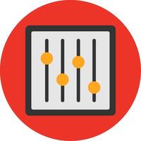 Adjustment Flat Multi Circle Icon vector