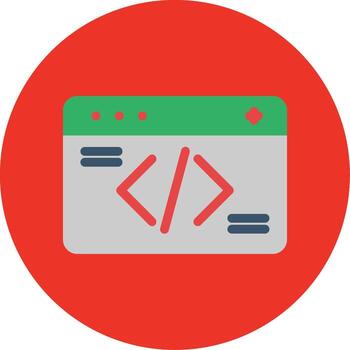 codificación plano multi circulo icono vector