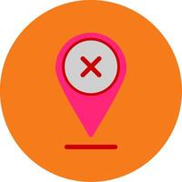 Pin Flat Multi Circle Icon vector