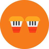Bongo Flat Multi Circle Icon vector