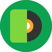 Cd Flat Multi Circle Icon vector