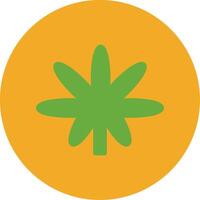 Weed Flat Multi Circle Icon vector
