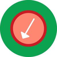 Left Down Flat Multi Circle Icon vector