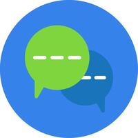 Message Flat Multi Circle Icon vector
