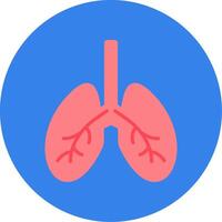 Lungs Flat Multi Circle Icon vector