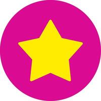 Star Flat Multi Circle Icon vector