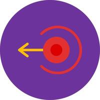 Left Arrow Flat Multi Circle Icon vector